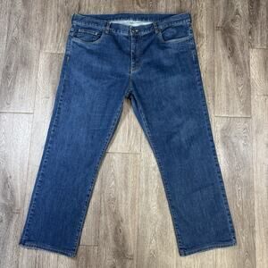 Canali Jeans Mens Size 44x27 Blue Denim Pants Size 60 Slim Straight MADE ITALY